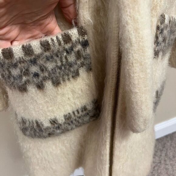 Icewool vintage long thick warm zip up wool jacket M - Picture 5 of 15